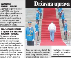 tekst sa fotografijom o korupciji u državnoj upravi